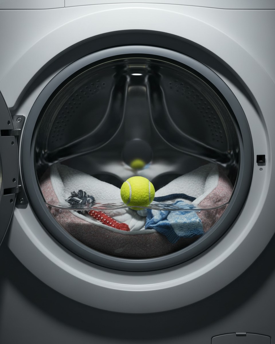 Why Smart Pet Owners Put A Tennis Ball In Their Washing Machine