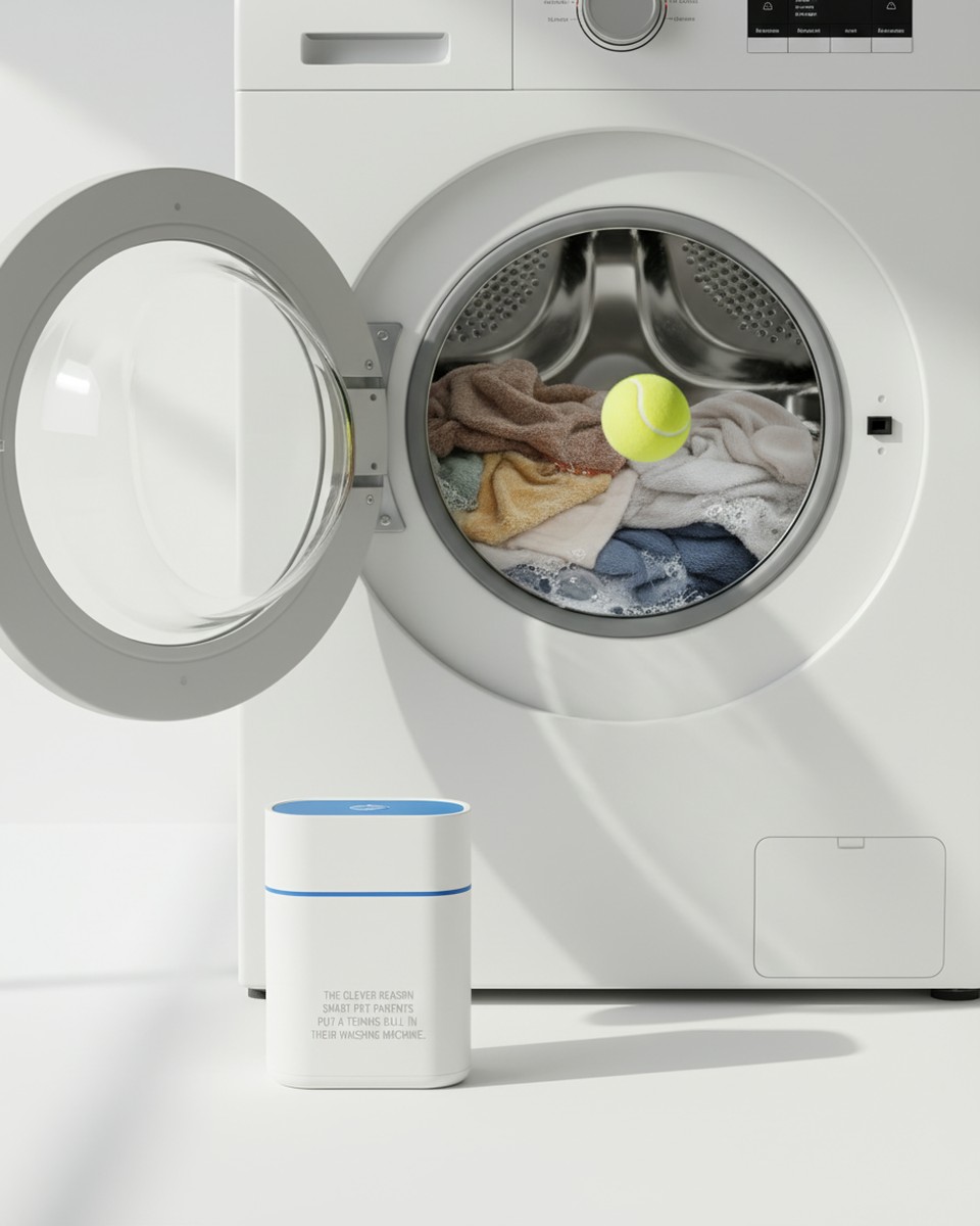 The Clever Reason Smart Pet Parents Put A Tennis Ball In Their Washing Machine