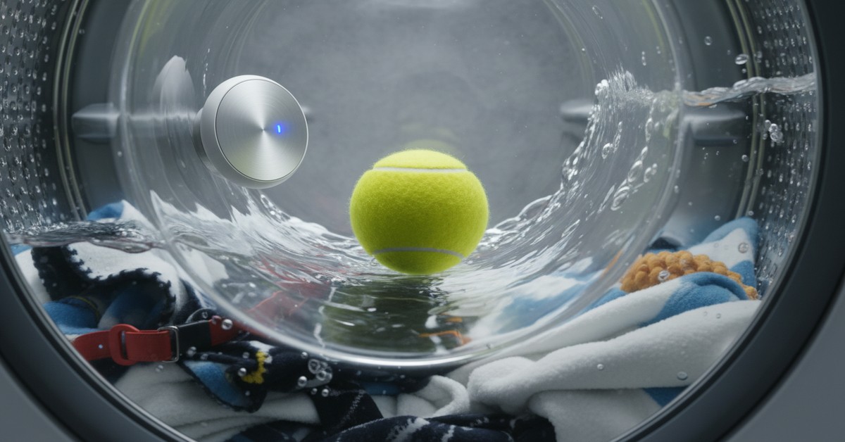 The Clever Reason Smart Pet Parents Put A Tennis Ball In Their Washing Machine